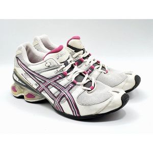 Asics Gel-Frantic 5 White Pink Athletic Running Shoes Women's Size 10 T0D9N